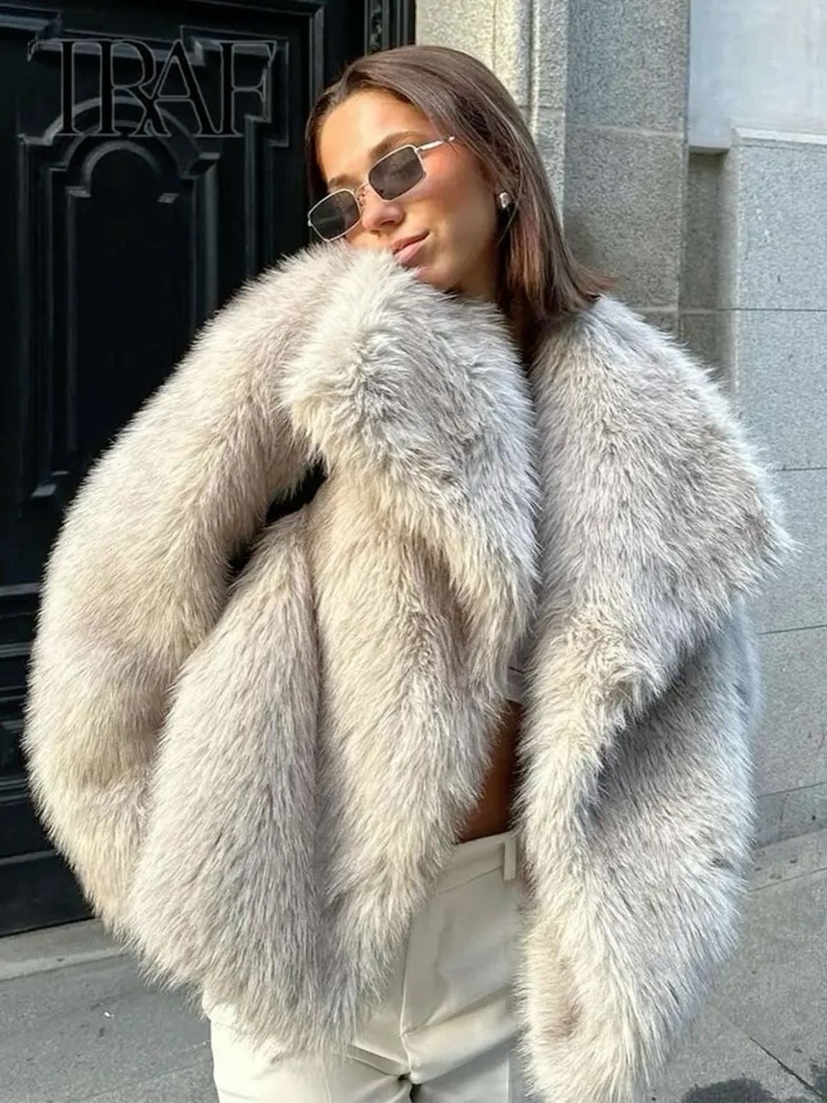 TMLESS | Stylish Plush Winter Fur Coat