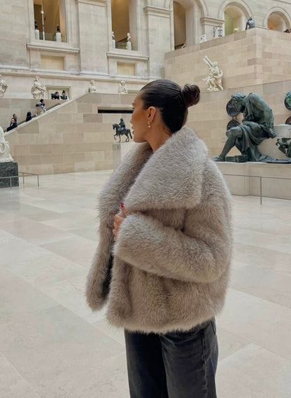 TMLESS | Stylish Plush Winter Fur Coat