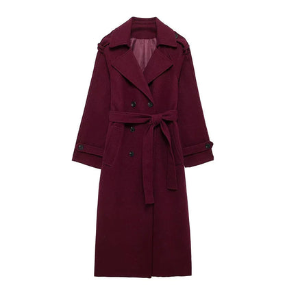 TMLESS | Elegant Long Wool Coat