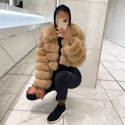 TMLESS | Cropped Luxe Faux Fur Jacket