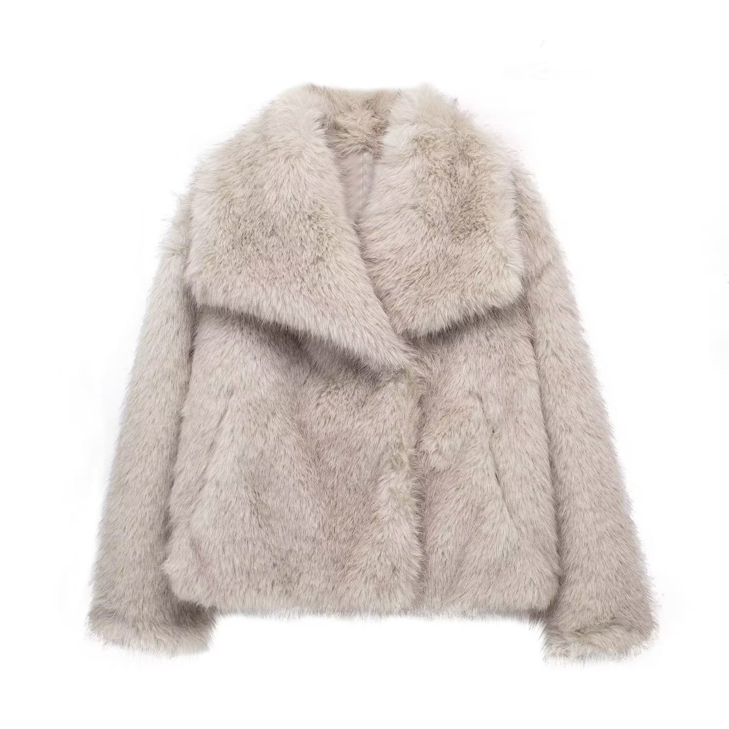 TMLESS | Stylish Plush Winter Fur Coat